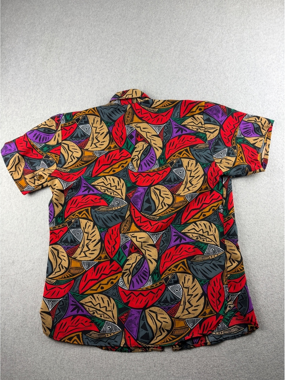 All Hours Colorful Abstract Pattern Short Sleeve Shirt Size S